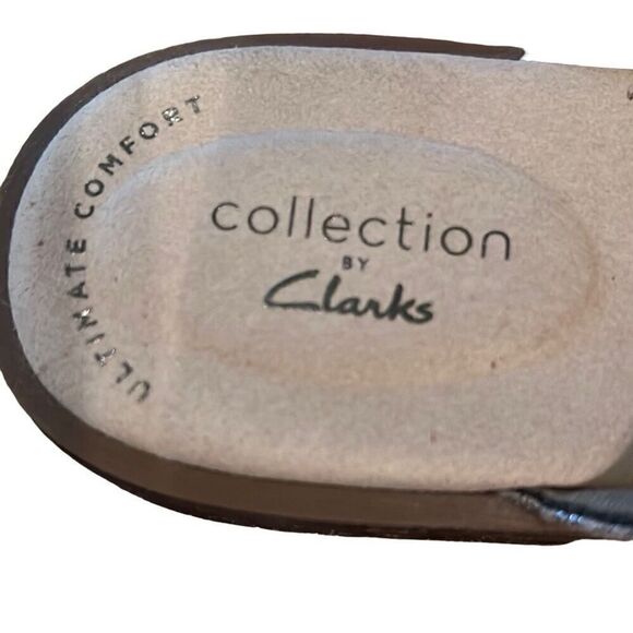 Collection by Clarks Women’s 6.5 Ultimate Comfort Sparkly Silver Open Toe Sandal - Picture 6 of 8